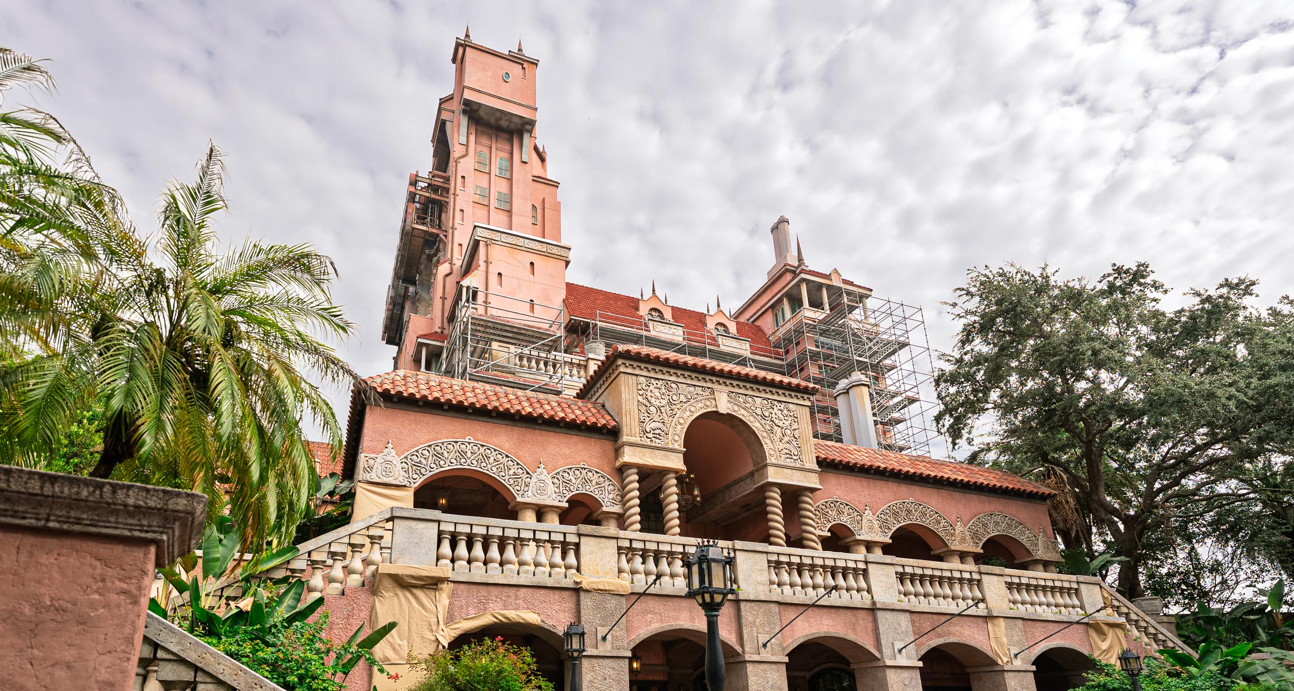 Tower of Terror Gets Exterior Work While Ride Stays Open