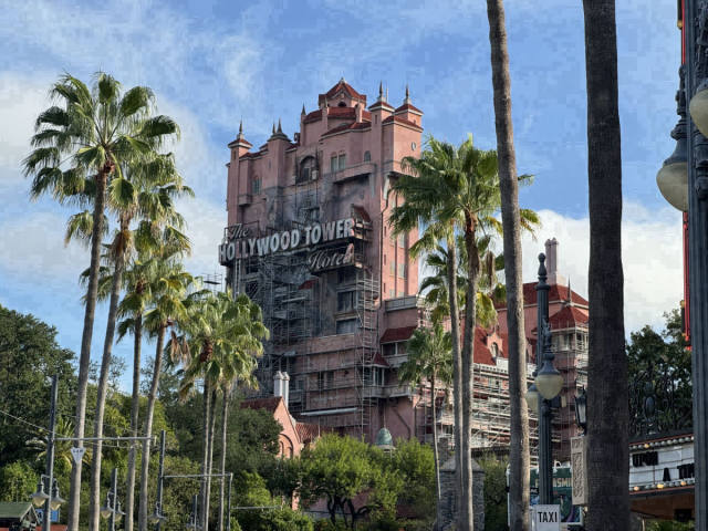 Tower of Terror Scaffolding Spreads Across Hollywood Studios Facade