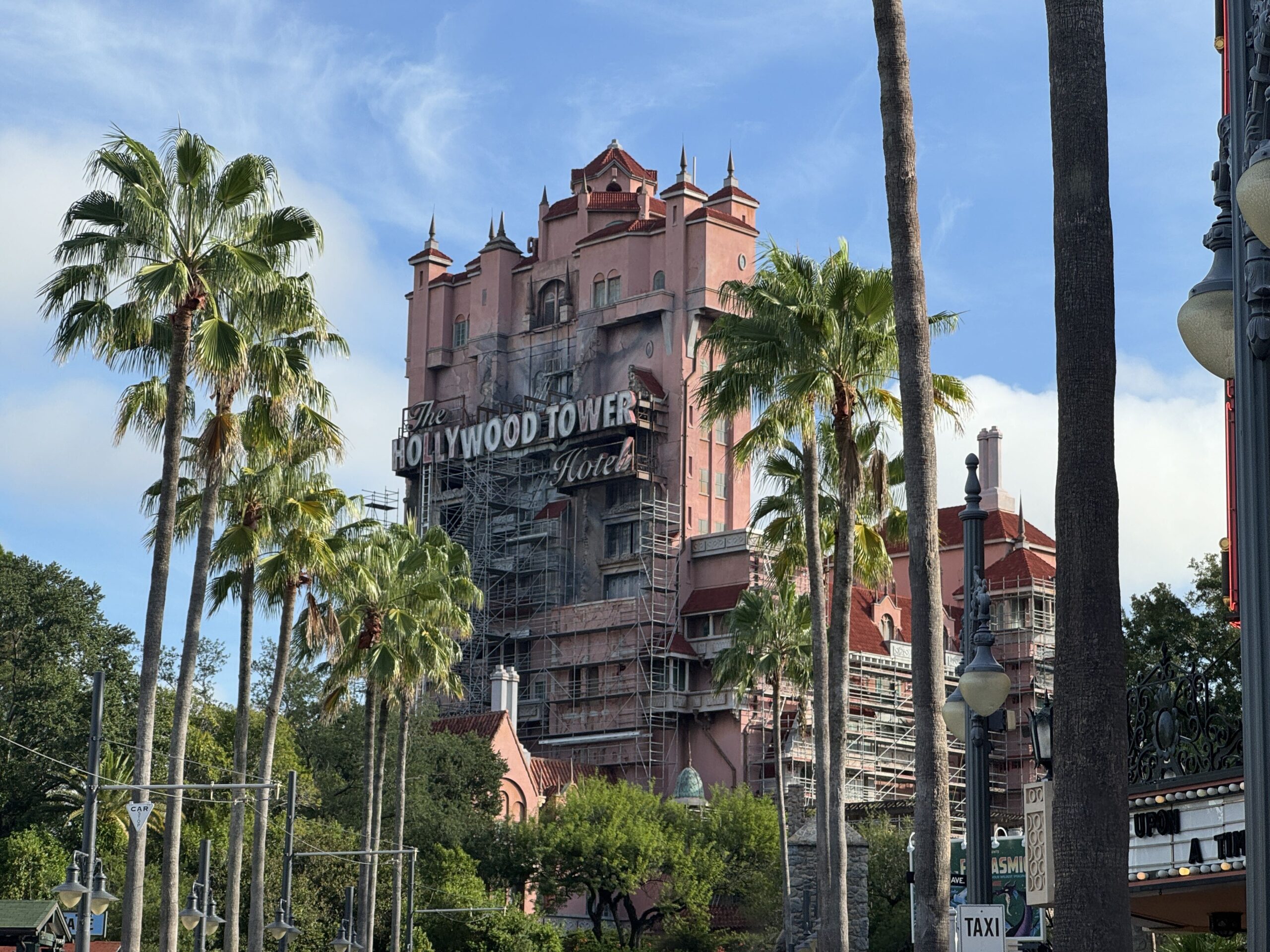 Tower of Terror Scaffolding Spreads Across Hollywood Studios Facade