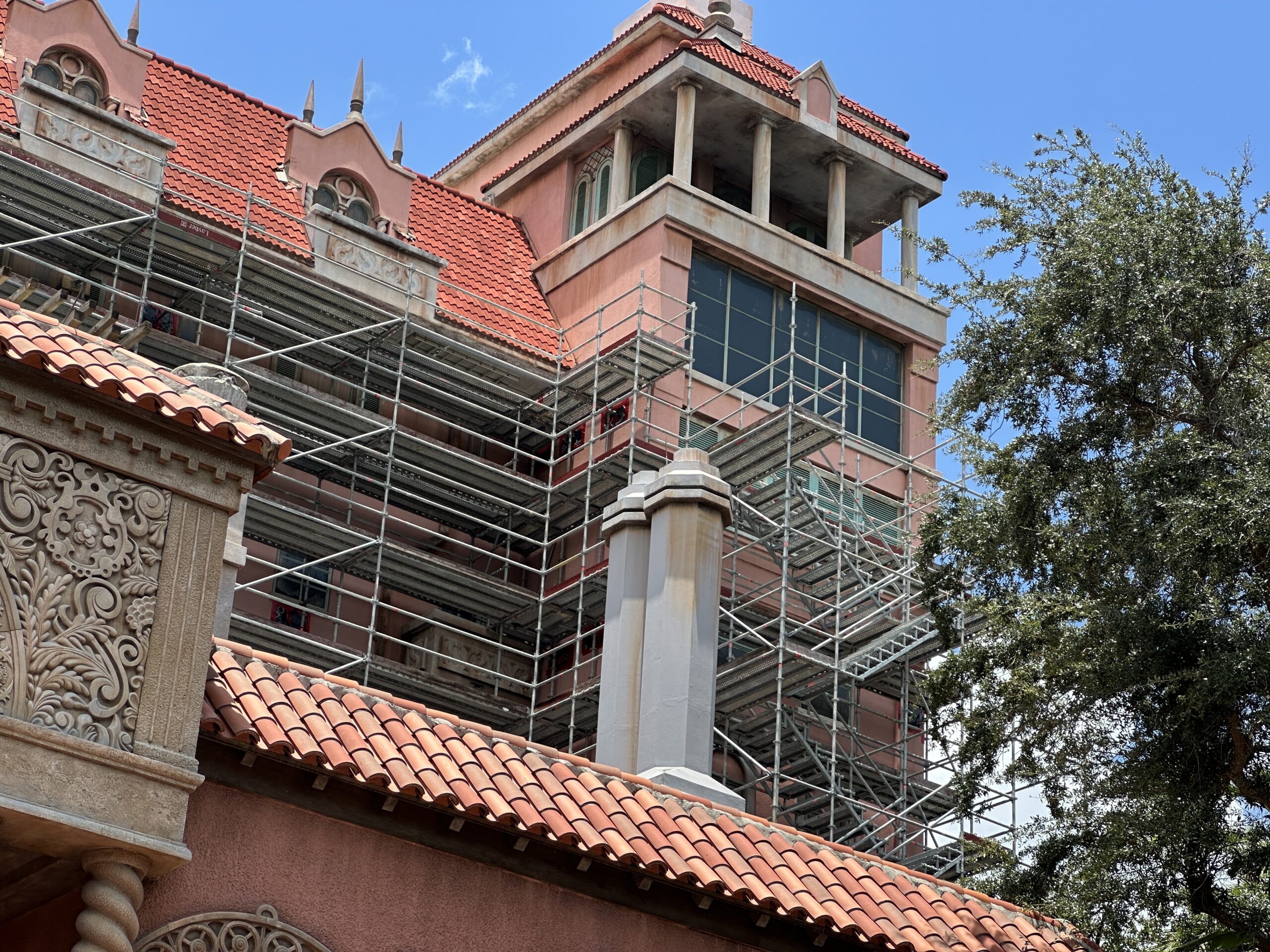 Tower of Terror Scaffolding Spreads at Hollywood Studios