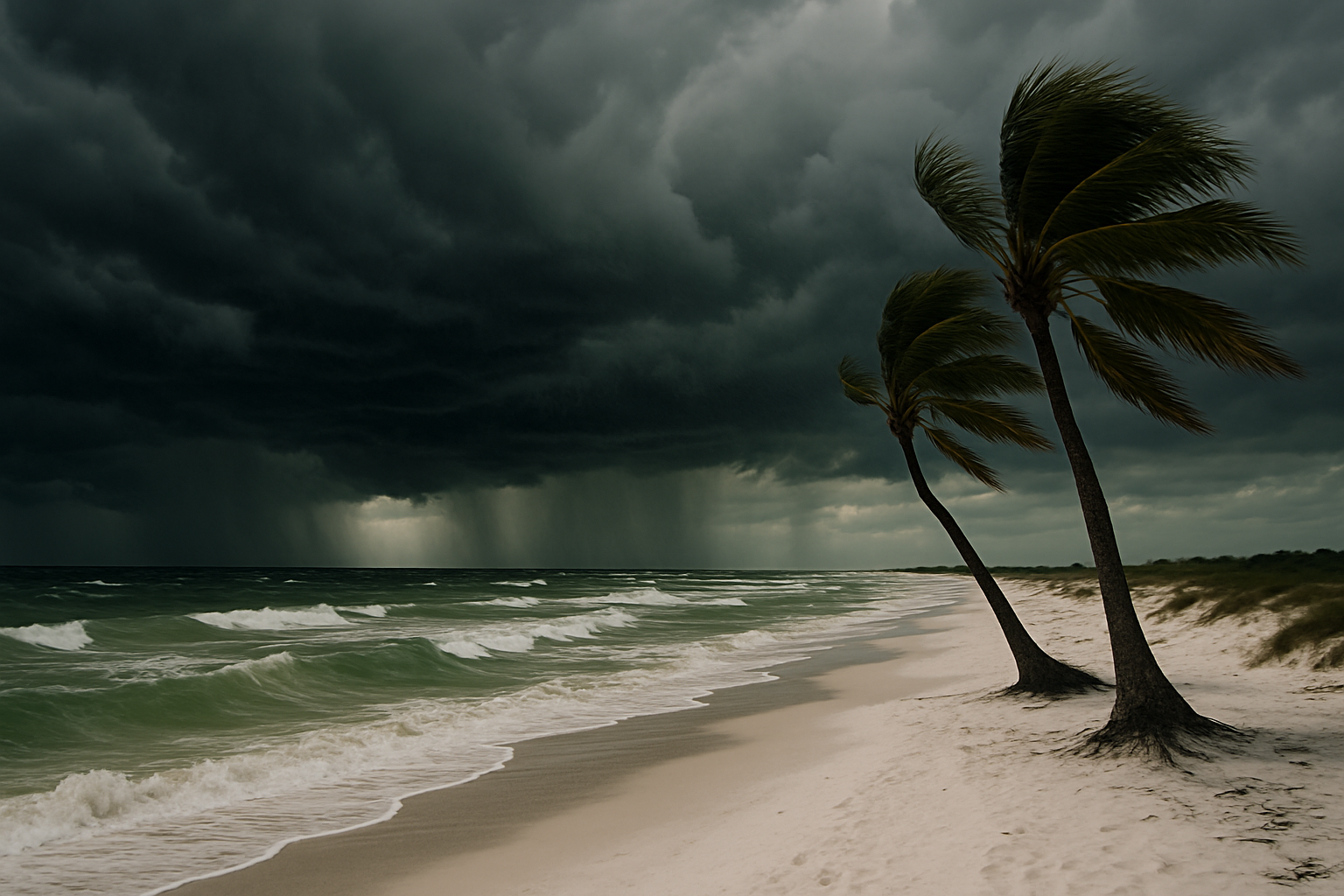 Tropical Depression Two Eyes Florida Panhandle Coastline