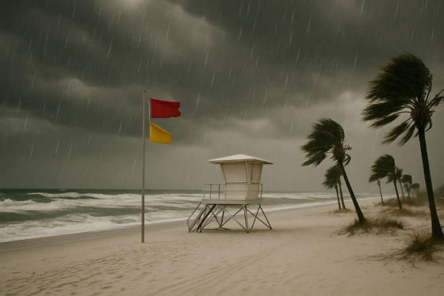 Tropical Storm Bertha Hits Louisiana, Closes Florida Panhandle Beaches