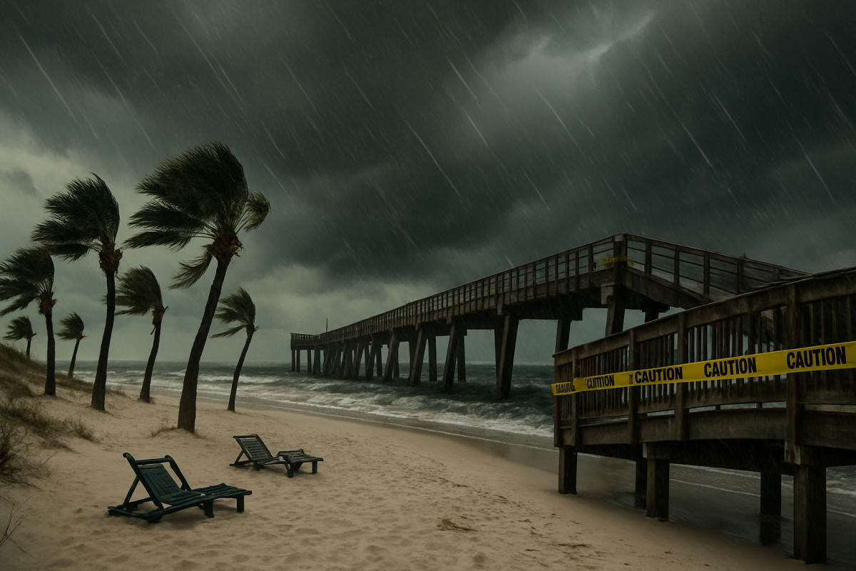 Tropical Storm Bertha Closes Panhandle Beaches and Piers