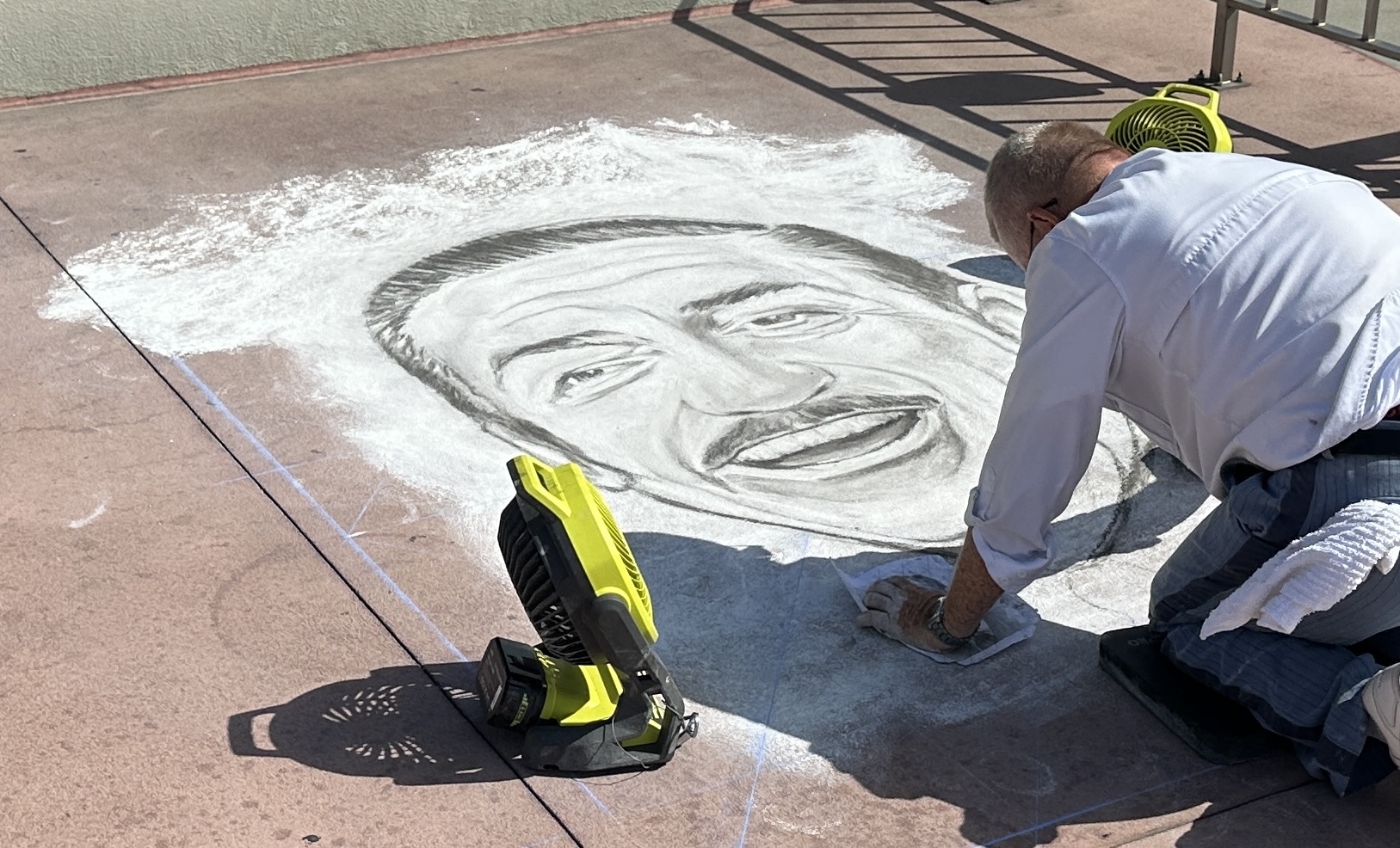 A Stunning Walt Disney Chalk Portrait Popped Up at the TTC