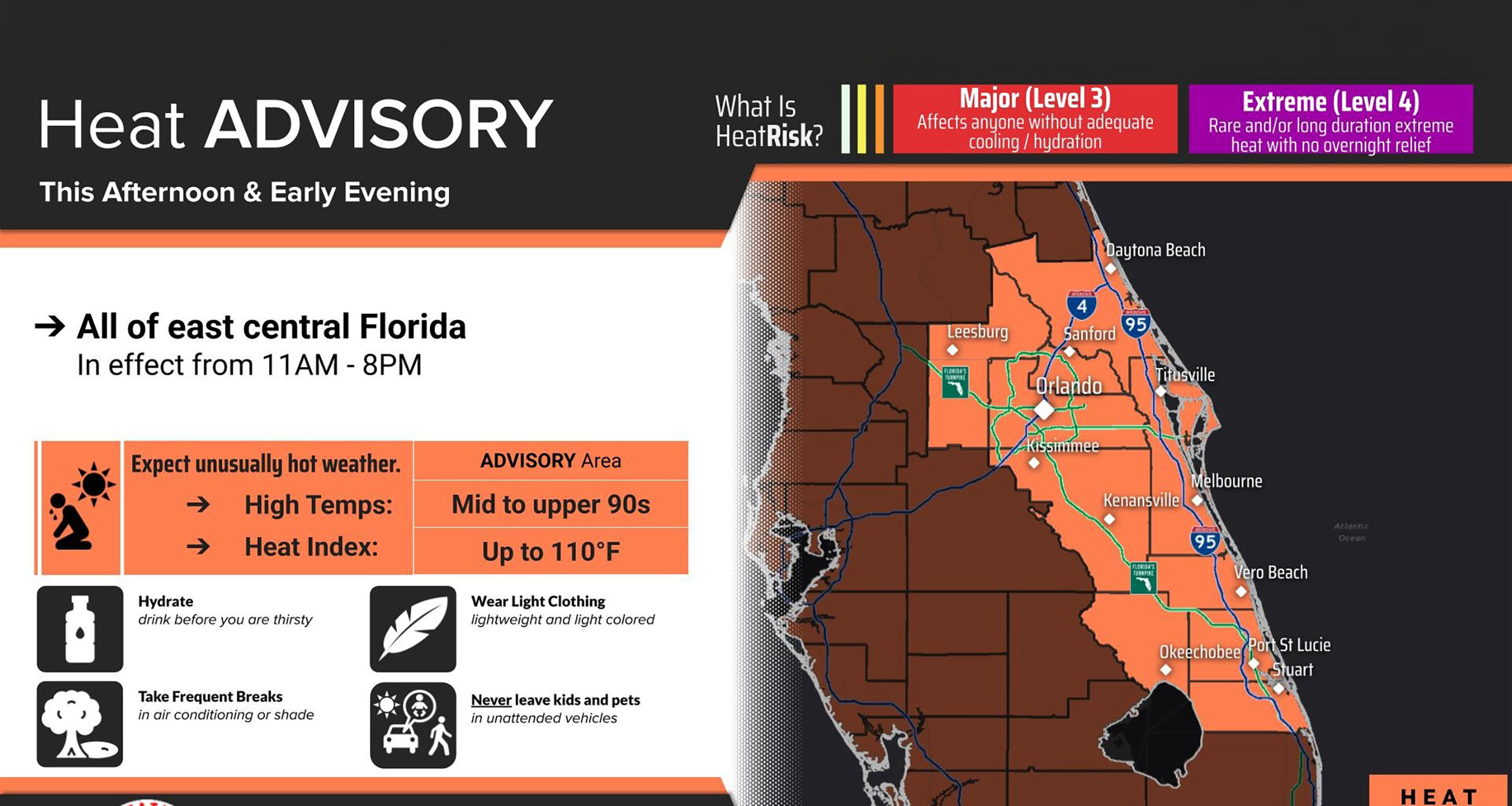 Extreme Heat Warning Issued for Walt Disney World July 9