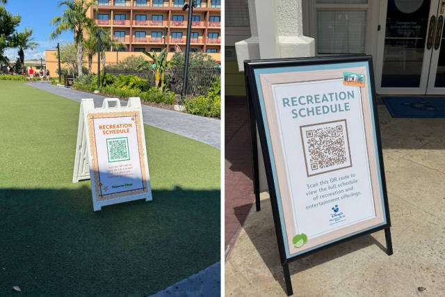 QR Codes Now Show Resort Activity Schedules at Disney World