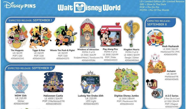 Walt Disney World's September 2026 Pin Lineup Is Packed