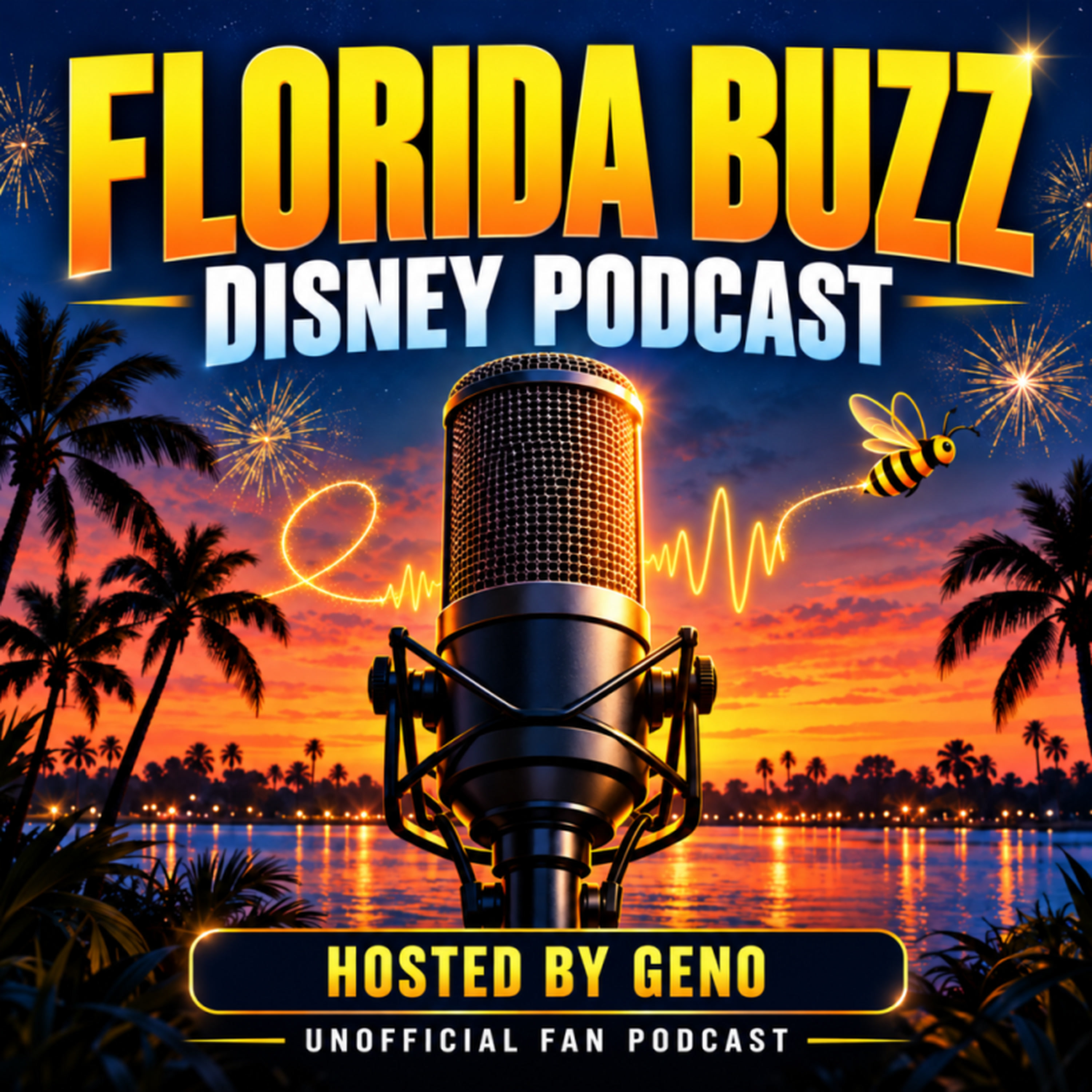 Florida Buzz Disney Podcast cover — hosted by Geno